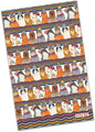 Emma Ball Cats in Hats Tea Towel 100% Cotton Made In the UK