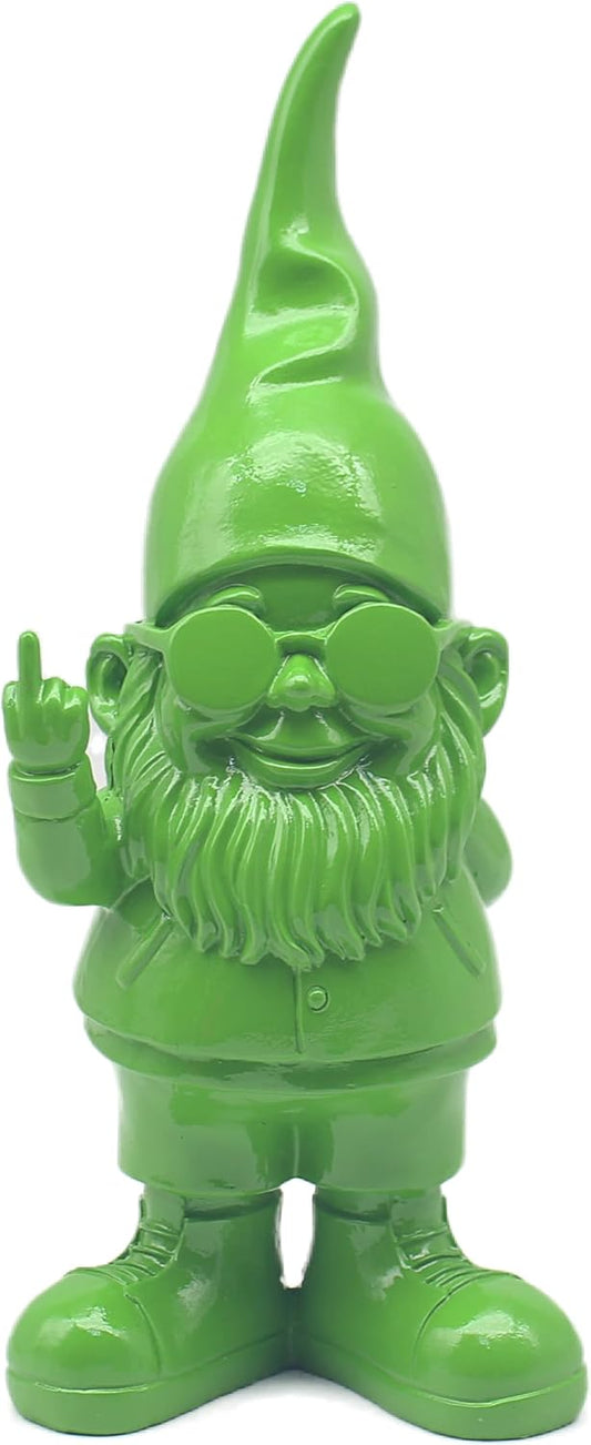 Lesser & Pavey Gnomes Home Decor Figurines & Ornaments For Home & Office | Decorative Home Accessories Statues For Indoor & Outdoor | Lovely Gifts for Women & Men Swearing Green 27 Cm