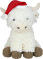 Highland Cow Plush 8 Inch Christmas Soft Toy Santa Hat