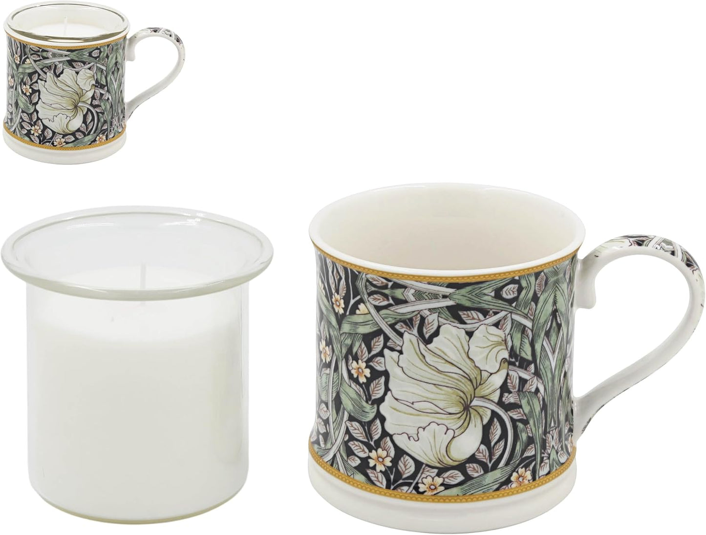 The Leonardo Collection Wm Morris Pimpernel Mug and Candle Set 350ml