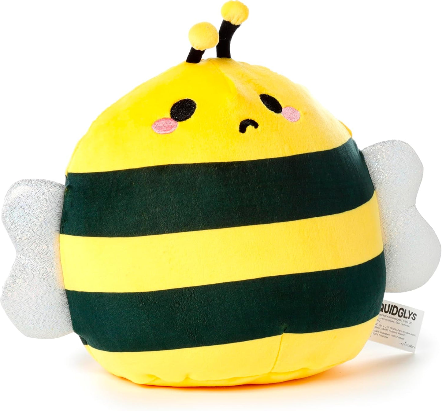 Puckator Squidglys Bobby the Bee Adorabugs Plush Toy - Plushies Cute Animal