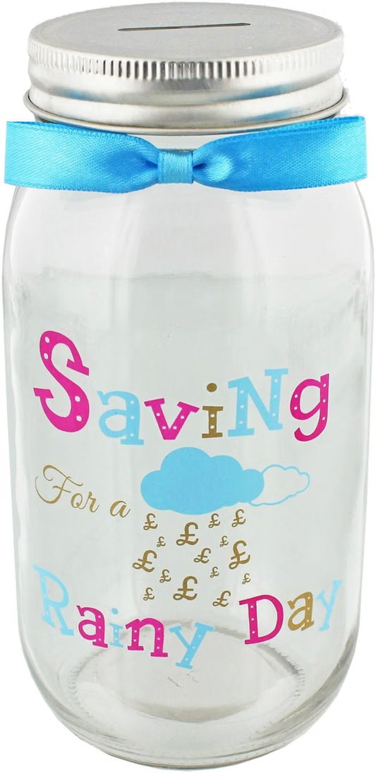 Pennies & Dreams - Saving For A Rainy Day - Money Jar