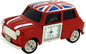 charming miniature clock features a Mini Cooper design in Union Red with the iconic Union Jack,
