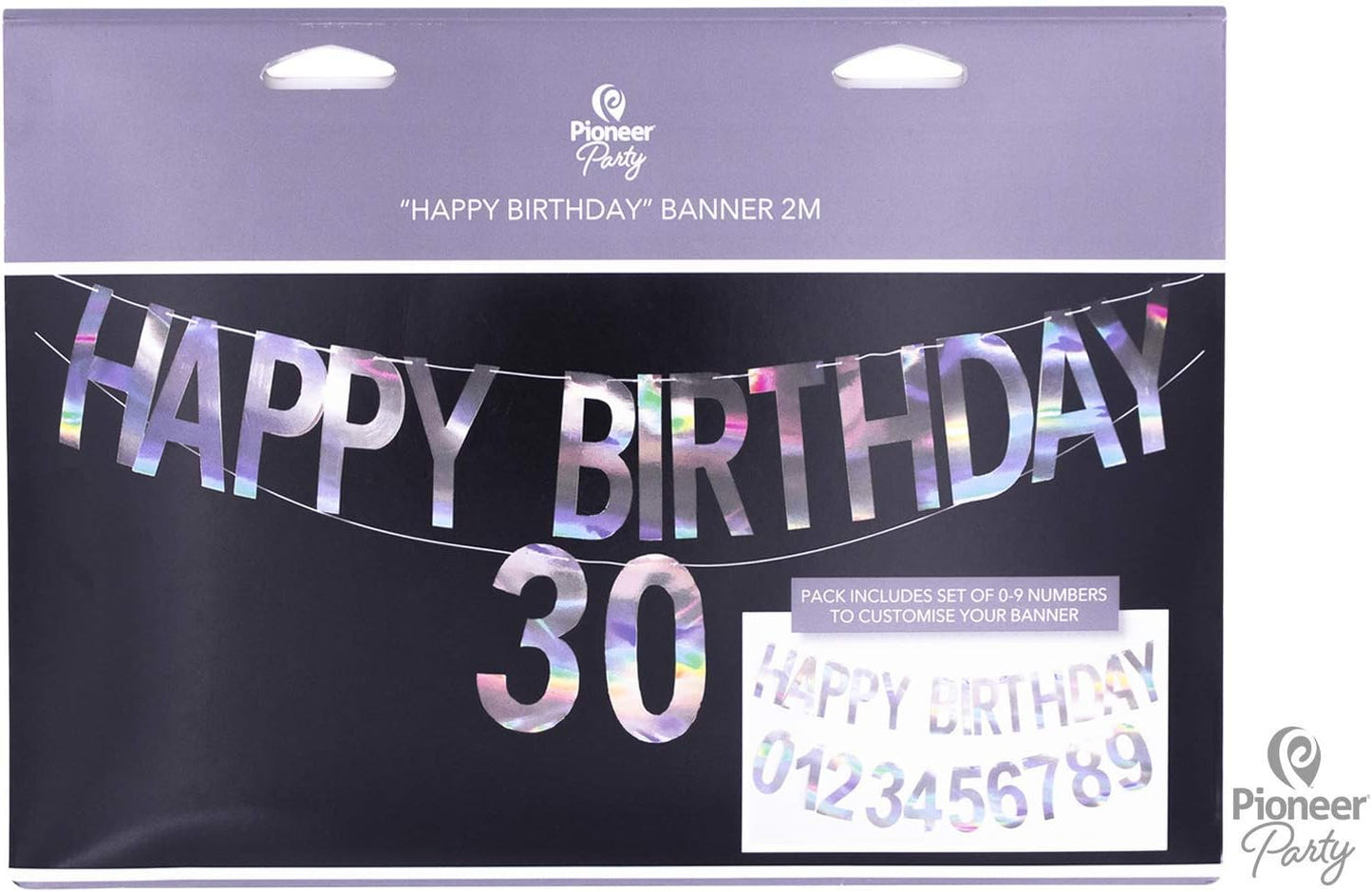 Banner-Happy Birthday 2m, Iridescent