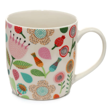Puckator Autumn Falls, Wisewood Set of 2 Pick of the Bunch Porcelain Tea Coffee Mugs Funny Home Accessories Cute Gifts for Girlfriend Large Mugs Men Women Hot Drinks Cups Presents Secret Santa Gift