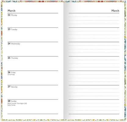 William Morris 2027 Slim Weekly Diary | Pocket Hardback Planner with Strawberry Thief & Cray Covers | Week-to-View with Notes (Copy)