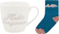 Lesser & Pavey His N Hers Hello Gorgeous Mug & Sock Gift Set 480ml for Coffee, Tea and Hot Drinks | Fine China Coffee Mugs for Daily Use | Practical Drinkware Gifts for Women & Men
