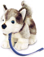 keel toys signature cuddle puppies husky  on lead  30cm