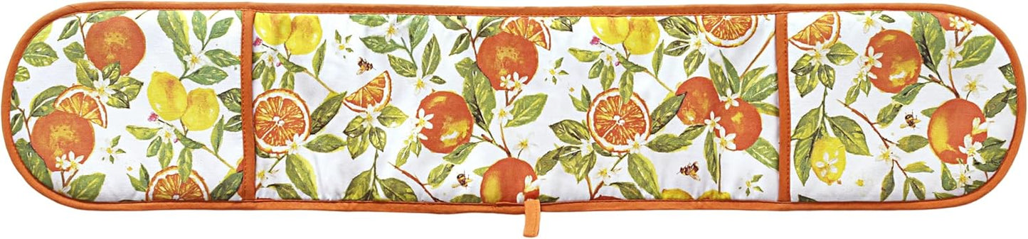 The Leonardo Collection Oranges & Lemons Jennifer Rose 100% Cotton Oranges & Lemons Oven Glove Double For Home | Heat Resistant Kitchen Gloves For Cooking