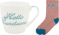 His N Hers Hello Handsome Mug & Sock Gift Set 480ml