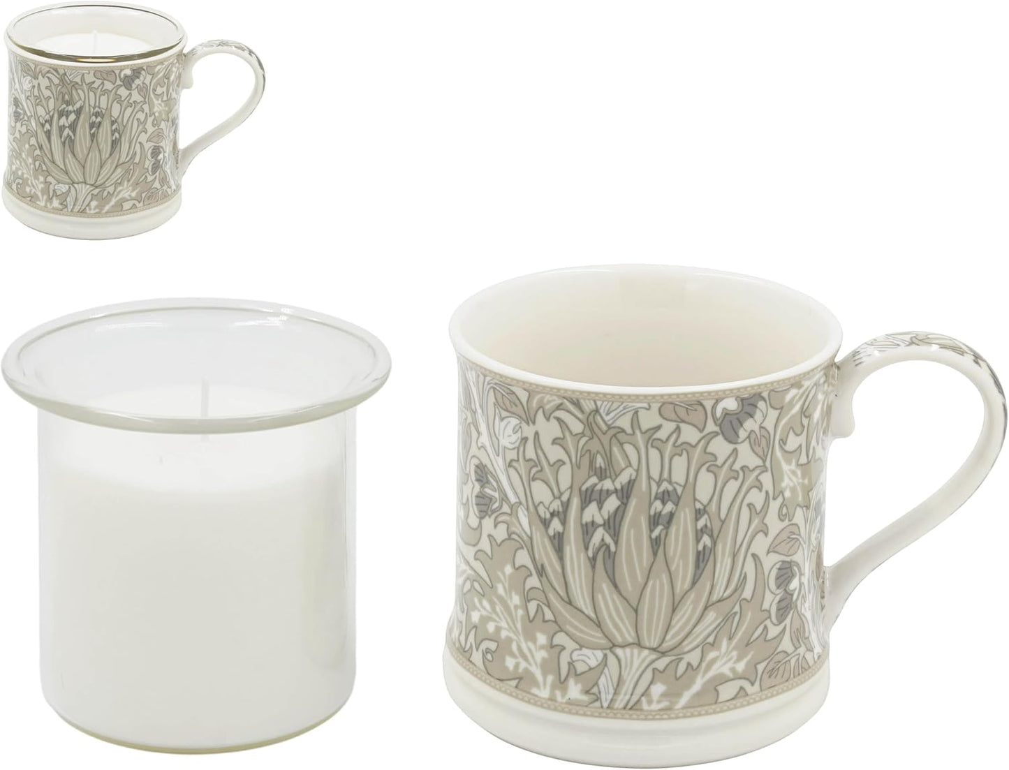 The Leonardo Collection Wm Morris Artichoke Mug and Candle Set 350ml