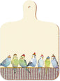 Emma Ball Mini Chopping Board - Budgies in Beanies