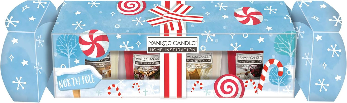 YANKEE CANDLE Home Inspiration Cracker 4 Votive Gift Set