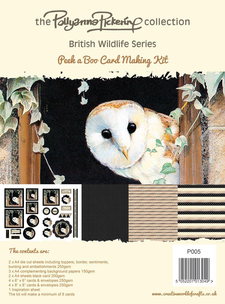Pollyanna Pickering British Wildlife Card Making Kit, Peek a Boo
