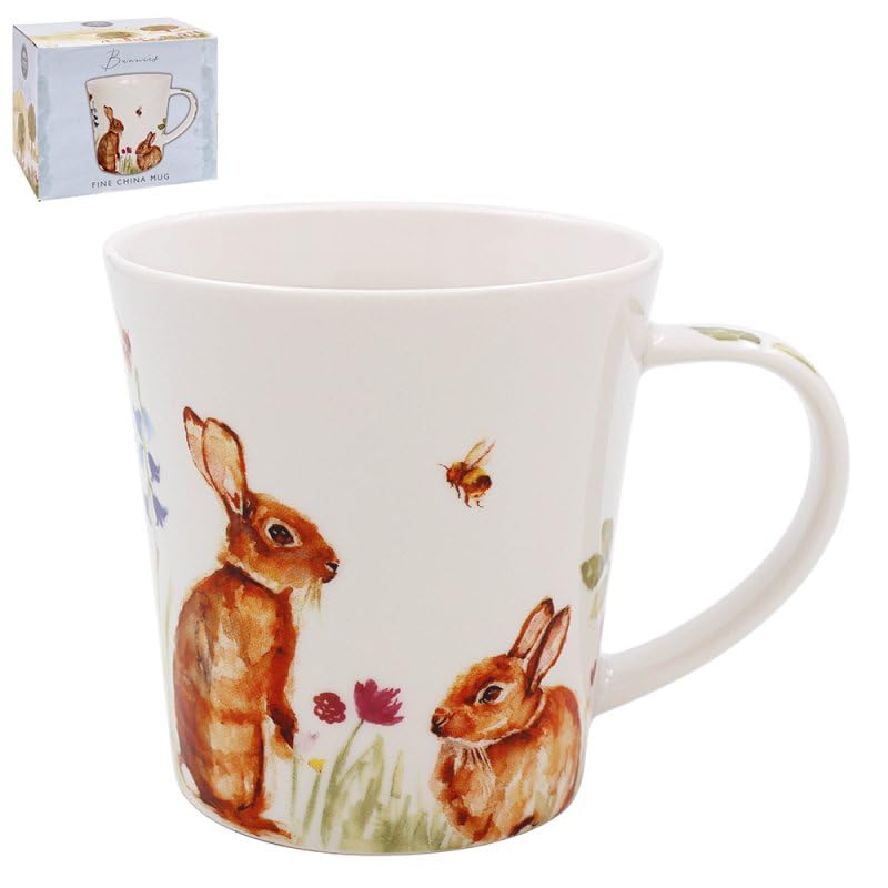 Lesser & Pavey Feather & Fur Bunnies Mug | Ceramic Coffee Mugs for Home or Work | Premium Design Mugs for All Occasions | Lovely Mugs for Tea, Coffee & Hot Drinks - Jennifer Rose Gallery
