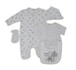 Unisex Baby Boys Girls 5 pcs Gift Set Bodyvest Babygrow Hat Mittens and Bib Sleepsuit Newborn-3-6 mths (3-6 Months, Colour 1)