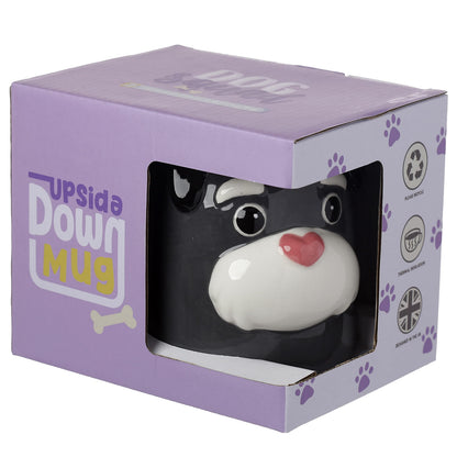 Puckator Dog Squad Upside Down Ceramic Shaped Tea Coffee Mug - Funny Home Accessories - Cute Gifts for Girlfriend - Large Mugs for Men Women Hot Drinks - Cups Presents - Secret Santa Gift - Cup Set