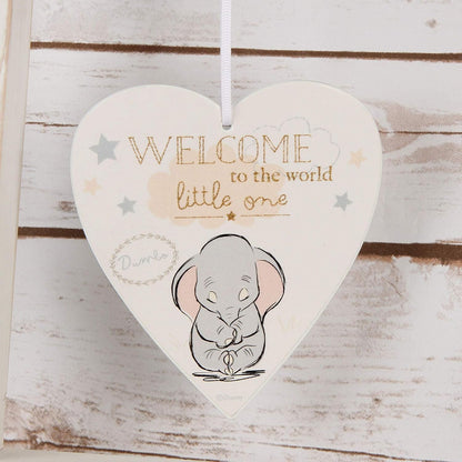 Disney Welcome to the World Little One Dumbo Baby Heart Plaque DI398