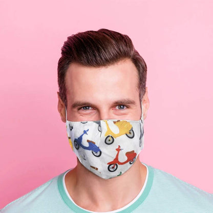 Puckator Reusable Face Covering - Non Medical Large Size Twin Pack (Speed King Scooter)