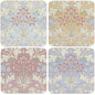 The Leonardo Collection Wm. Morris Assortments Wood Hyacinth Coasters Set 4 For Home & Office | Stylish Coasters For Kitchen & Dining | Durable Drinks Tabletops Accessories for Drinks & Tables