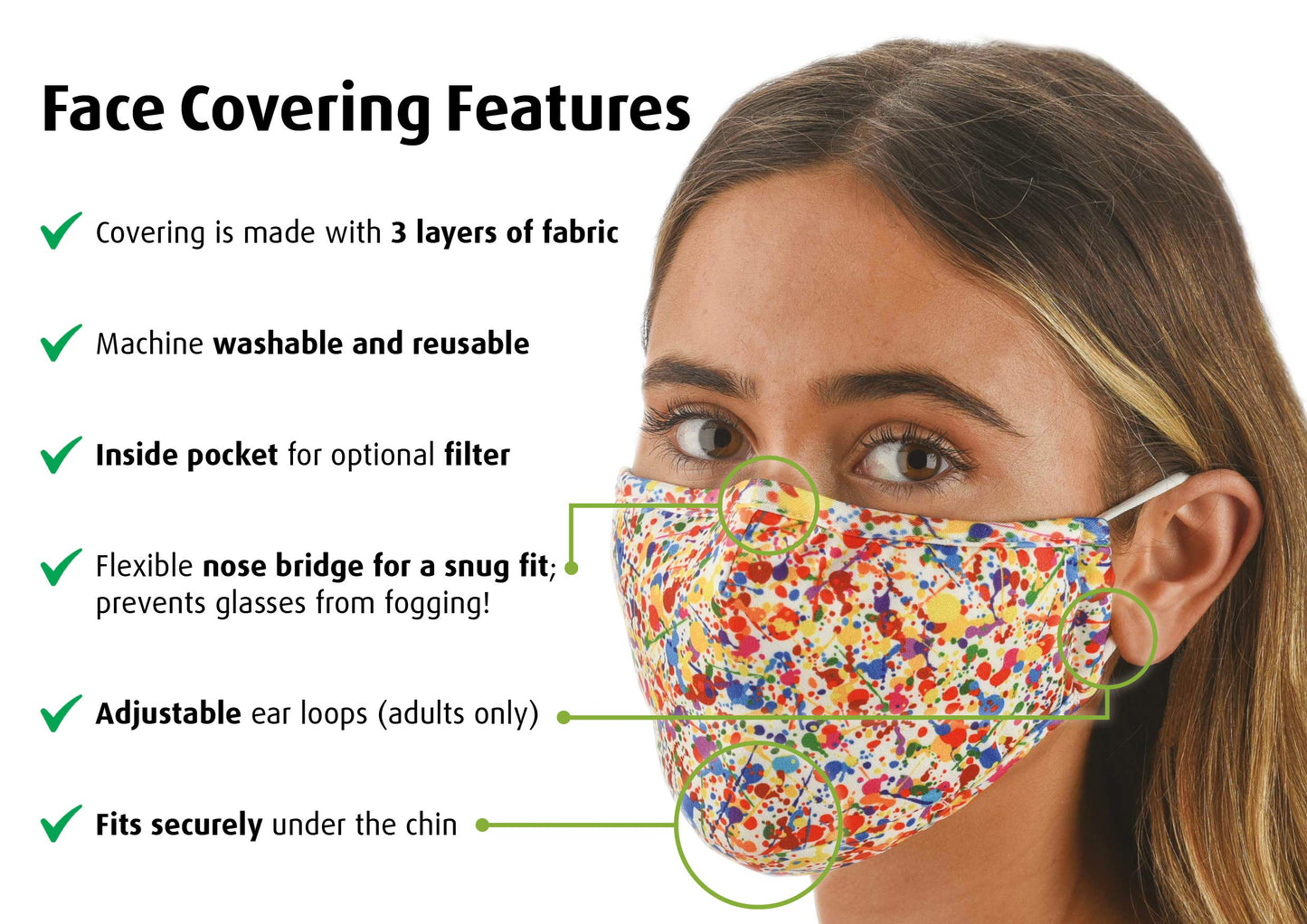 snoozies! Face Cover Black