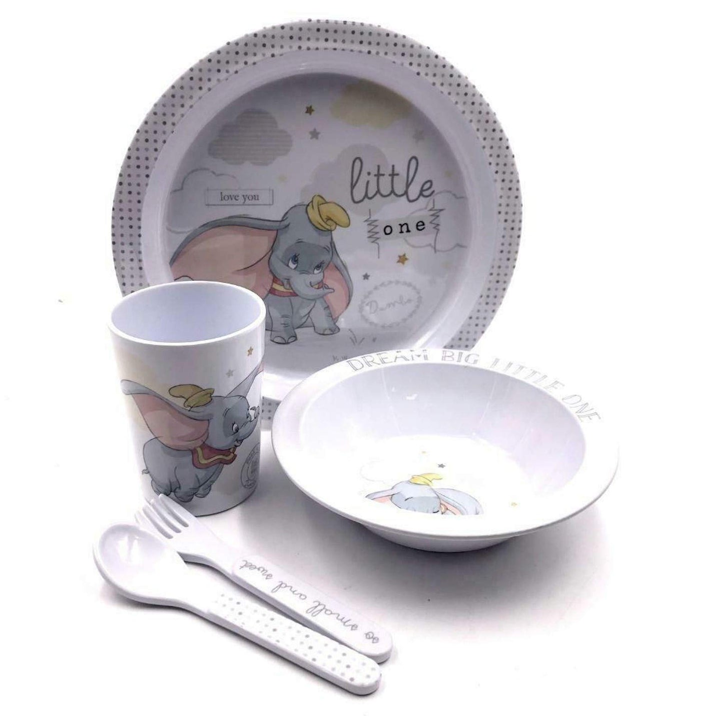 Brand: Disney Magical Beginnings 5 Piece Melamine Crockery Set Dumbo DI520, 200 g