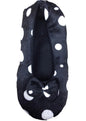 Ladies Tootsies Ballerina Slippers SK818 Black Spot
