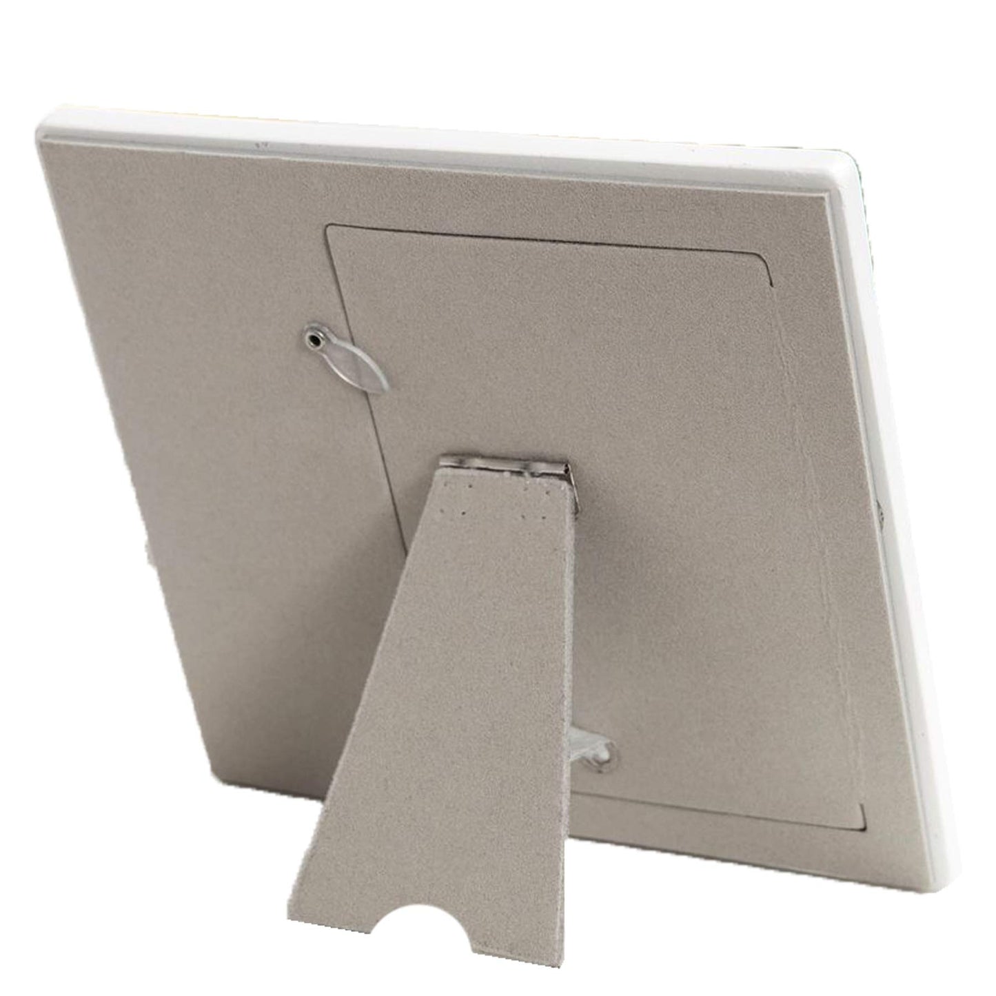 White Resin 3.5'x 4' Photo Frame with Dress Icon First Holy Communion