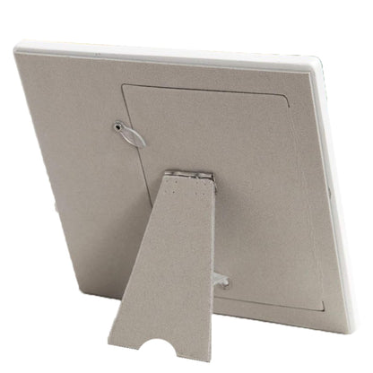 White Resin 3.5'x 4' Photo Frame with Dress Icon First Holy Communion