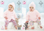 King Cole Baby DK Double Knit Knitting Pattern for Raglan Coat Top & Hats (5771)