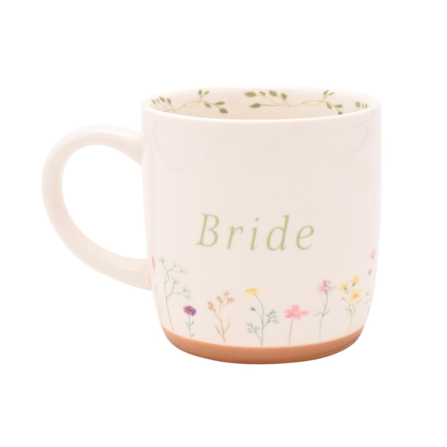 Widdop and Co Love Story Ceramic Mug – Bride | Floral Wedding Mug Gift for Bride-to-Be | Pastel Ceramic Coffee Cup Keepsake | Bridal Shower, Engagement, or Hen Party Present - 370ml / 12.5 oz.