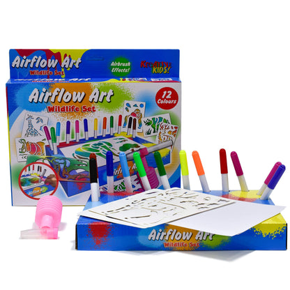 Kreative Kids Wildlife Air Flow Pens Playset In Hanging Box
