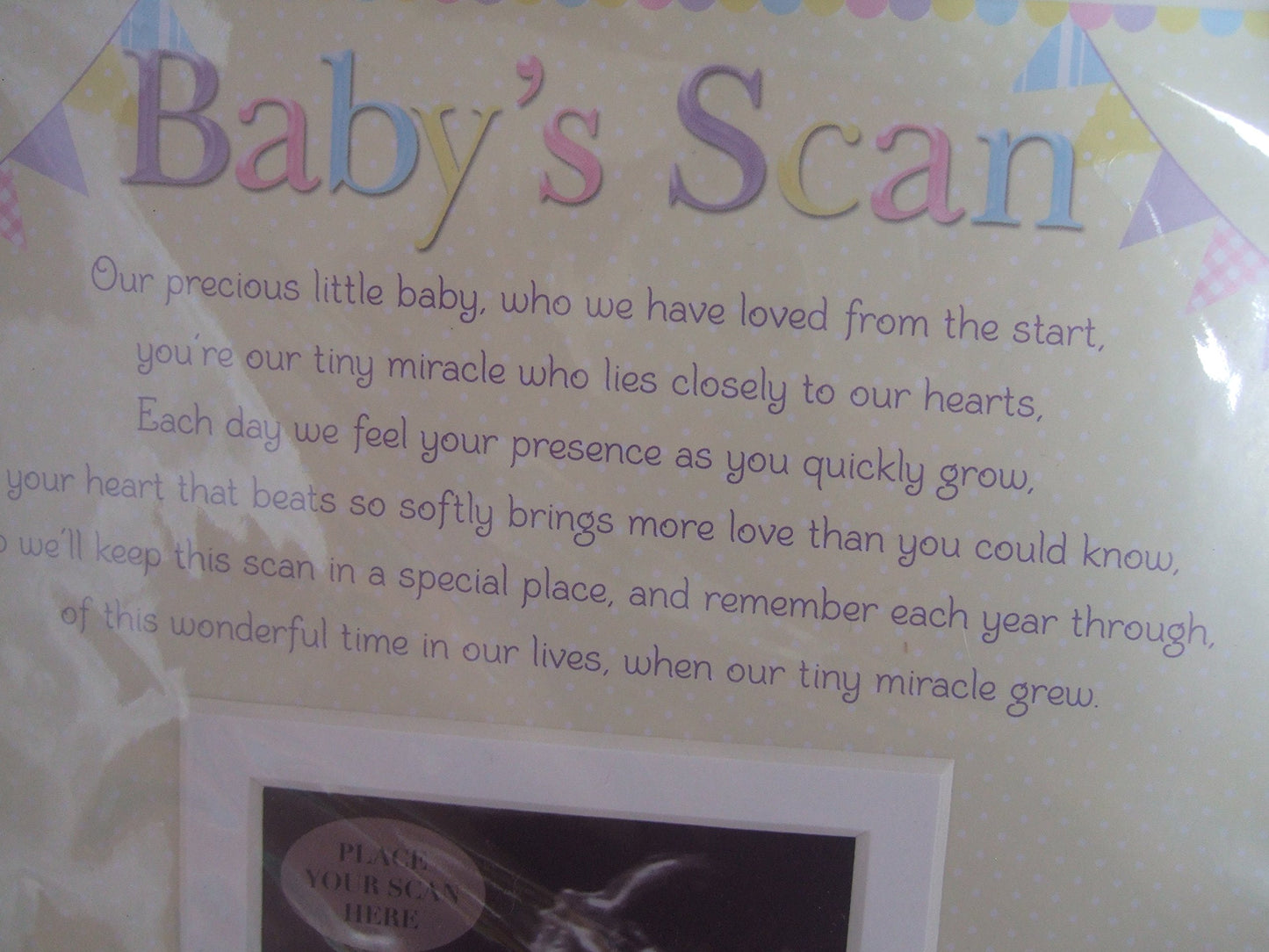 10 x 8 Sentiment Photo Mount Baby Scan Message