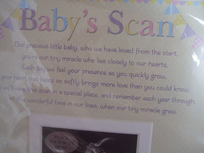 10 x 8 Sentiment Photo Mount Baby Scan Message