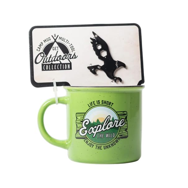Oak Patch Gifts Get Outdoors Collection - Explore The Wild Coffee Mug, Ceramic, 14 Oz