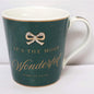 Lesser & Pavey It's The Most Wonderful Time Of The Year Christmas Mug - Green - Gift Idea for Christmas Xmas - Xmas Themed Mug, UK Design, Hot Drinks, Tea, Coffee - Christmas Drinkware - Christmas Mug