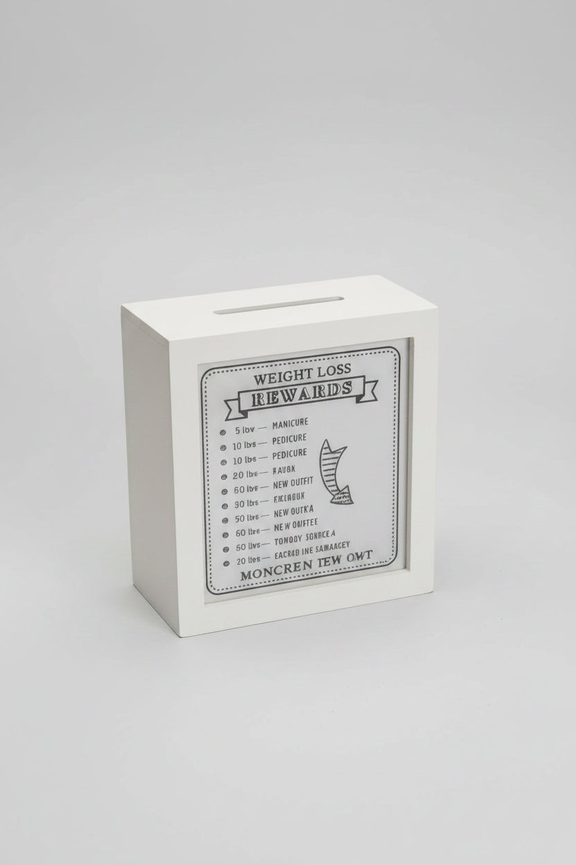 Wooden Money Box Weight Loss Rewards