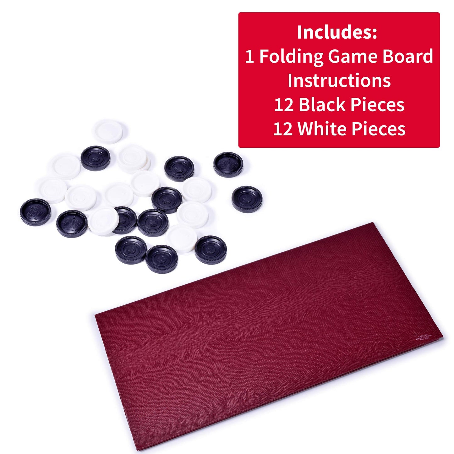 KandyToys M.Y Draughts Game - Traditional Checkers Board Game for Kids & Adults