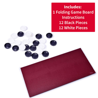 KandyToys M.Y Draughts Game - Traditional Checkers Board Game for Kids & Adults