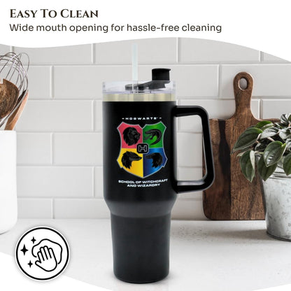 HOX Care Bears - Friendship Insulated Tumbler Stainless Steel Cup with Straw and Handle for Water, Iced Tea, Coffee or Smoothie