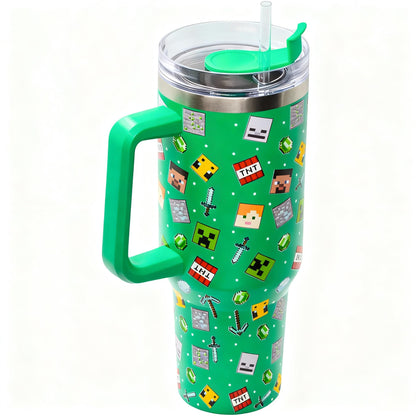 HOX Care Bears - Friendship Insulated Tumbler Stainless Steel Cup with Straw and Handle for Water, Iced Tea, Coffee or Smoothie