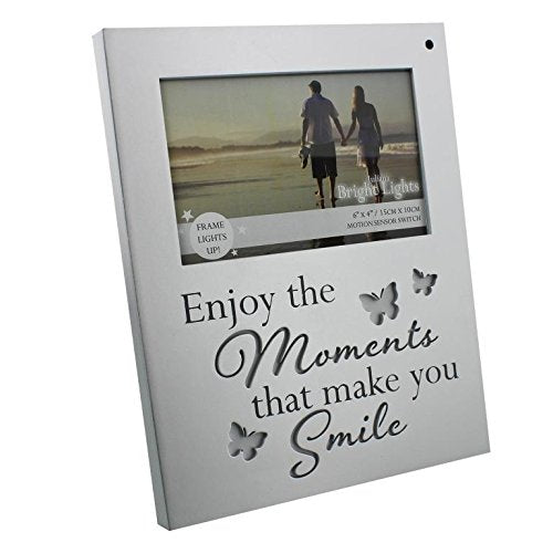 Enjoy The Moments That Make You Smile Light Up Motion Sensor Photo Frame Bright Lights By Juliana Gifts