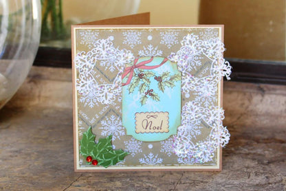 Tattered Lace Snowflake Doily, Metal, Silver, 9.8 x 11 x 0.02 cm