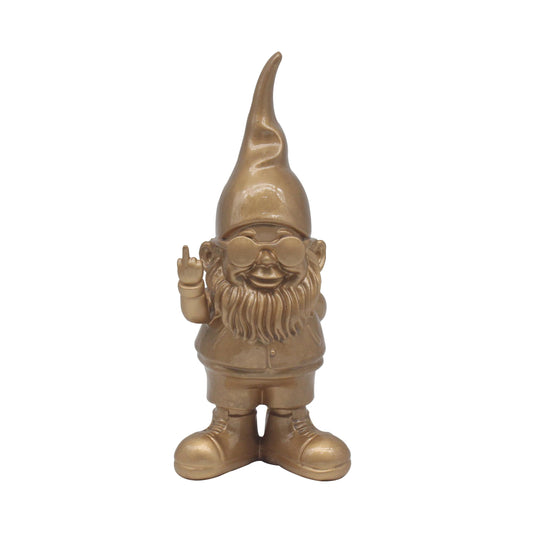 Lesser & Pavey Gnomes Behaving Badly Gold Figurines | Home Decor Ornaments for Living Rooms | Ideal Friendship Gifts | Stylish Table Centerpiece for Modern Interiors