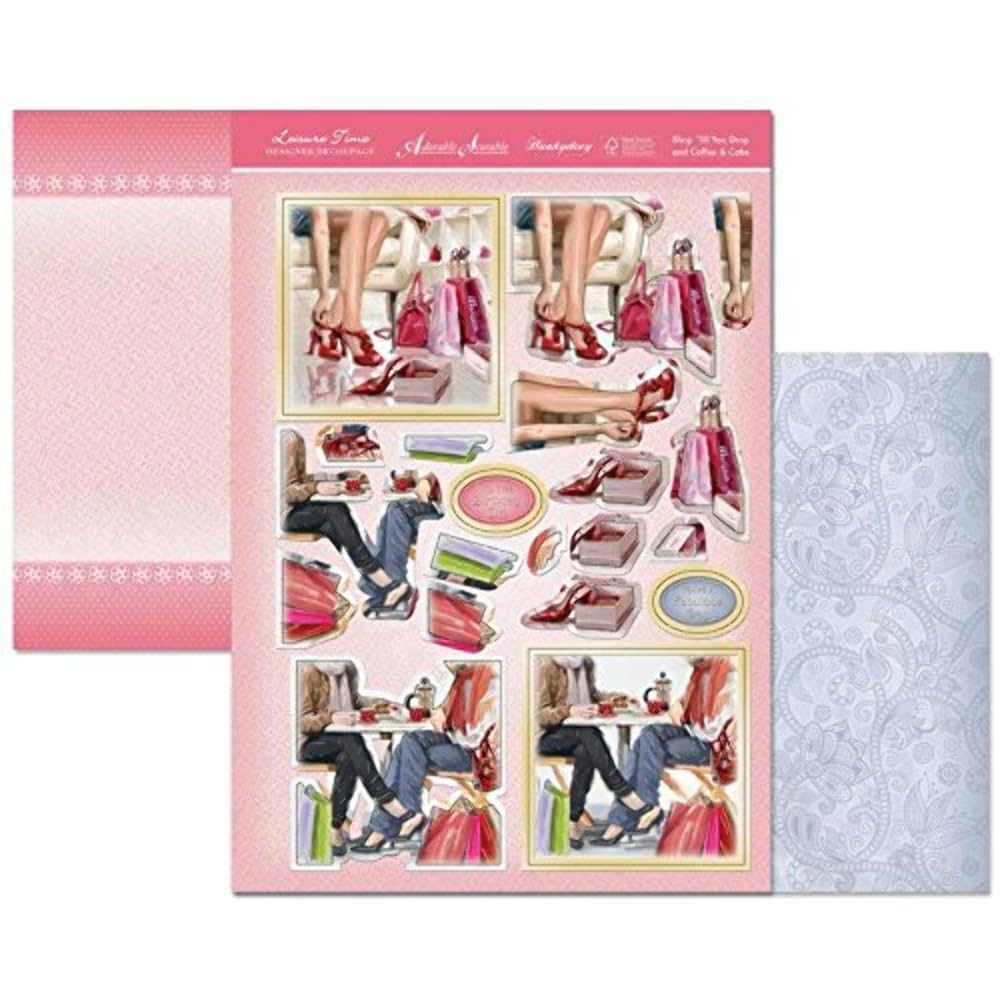 Sports & Leisure Time Adorable Scorable Designer Decoupage Set Coffee & Cake & Shop Til You Drop Pink Rug Decorating Kit