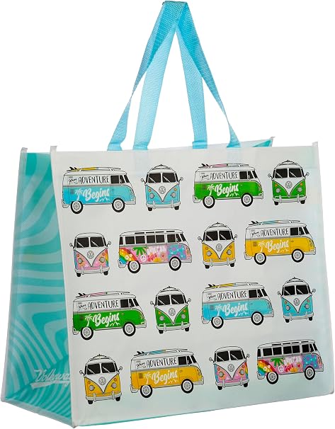 Puckator Volkswagen VW T1 Camper Bus Summer Love Surf Reusable Big Foldaway Shopping Bag