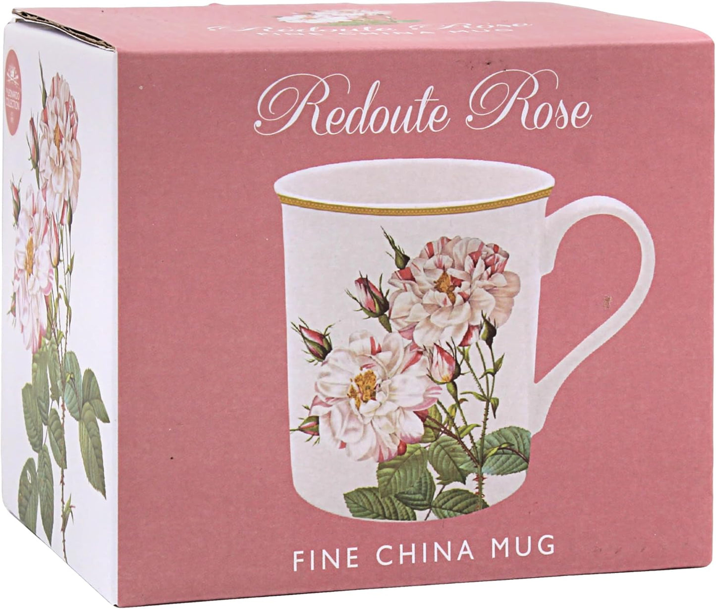 The Leonardo Collection Redoute Rose Mug Pierre-Joseph Redoute, Tea and Coffee Mugs for Hot Drinks