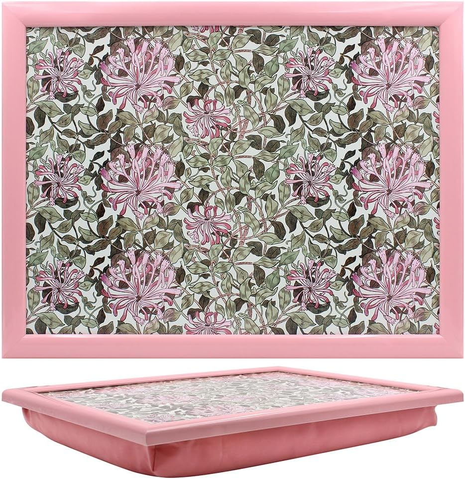 Lesser & Pavey Cushioned Lap Tray | Lovely Lap Trays With Padded Cushion, Perfect For Eating On The Sofa | Honeysuckle Lap Trays For Eating Homes - William Morris
