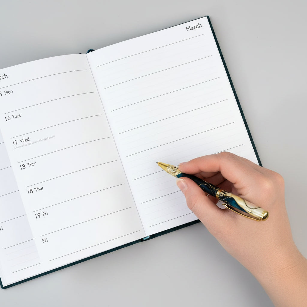 Art Deco 2027 A5 Weekly View Diary | Hardback Organiser with Claire Coxon Artwork | Planner for Appointments, Notes & Scheduling