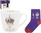 Lesser & Pavey His N Hers Her Ladyship Mug & Sock Gift Set 480ml for Coffee Tea and Hot Drinks | Reusable Fine China Tea & Coffee Mug